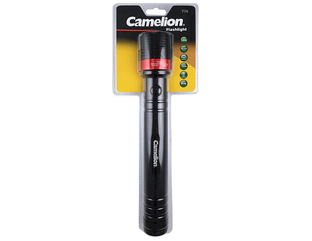Camelion P8 LED Light 450 Lumen IP44 Torch Camping/Travel Flashlight COB D Black