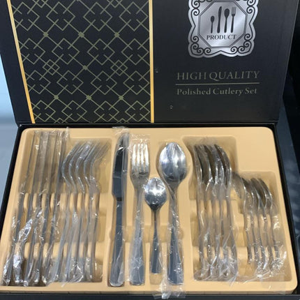 24pcs Polished Cutlery Set