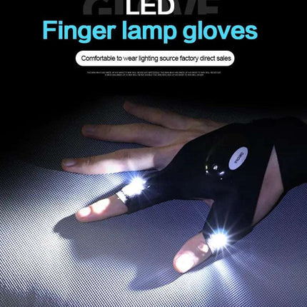 Night Light Fingerless Glove Waterproof Led Fishing Gloves Camping Hiking Survival Rescue Multi Light Tool Outdoor Tool