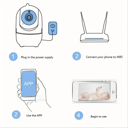 1080P Cloud HD IP Camera WiFi Auto Tracking Camera Baby Monitor Night Vision Security Home Surveillance Camera