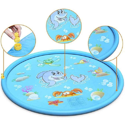 100cm Children Play Water Mat Summer Beach Inflatable Water Spray Pad Outdoor Game Toy Lawn Swimming Pool Mat Kids Toys