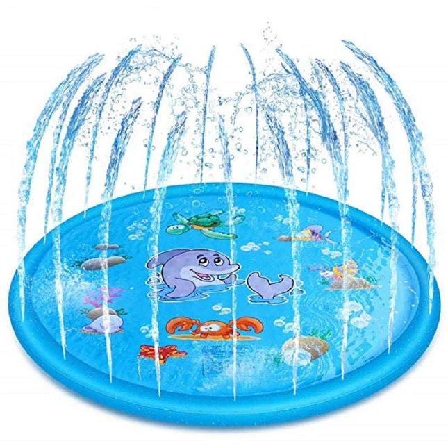 100cm Children Play Water Mat Summer Beach Inflatable Water Spray Pad Outdoor Game Toy Lawn Swimming Pool Mat Kids Toys